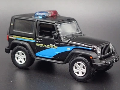 2012 12 JEEP WRANGLER GENEVA IL POLICE DEPT 1/64 SCALE DIORAMA DIECAST MODEL CAR - Image 1 of 4