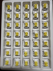 WS Wuque Studio Yellow Linear Switches for Mechanical Keyboard - 105 Count - Afbeelding 1 van 2