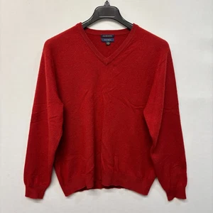 Club Room Herren 100% Kaschmir Pullover Gr. Large V-Ausschnitt Rot D038 -30 - Bild 1 von 15
