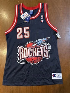 Vintage Neu mit Etikett Champion Horry #25 Houston Rockets NBA Basketball Trikot Gr. 40/M - Bild 1 von 5