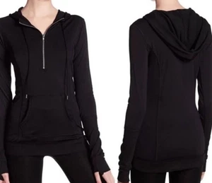 Free People Movement schwarze Jacke xs Half Zip Pullover Hoodie Langarm - Bild 1 von 1