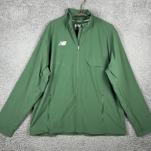 NWT New Balance Dry Windbreaker Green Jacket Mens 2XL Full Zipper Vented Running - Picture 1 of 9