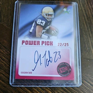 Notre Dame ND Football Card Golden Tate Autograph Auto Irish Press Pass  Ticket  - Picture 1 of 3