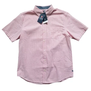 NEW Ralph Lauren Chaps Seersucker Shirt Striped Short Sleeve Button Up - Picture 1 of 6