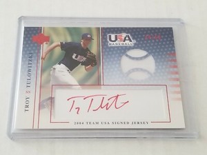 2005 Upper Deck USA Troy Tulowitzki  RED AUTOGRAPH JERSEY RC 44/50
