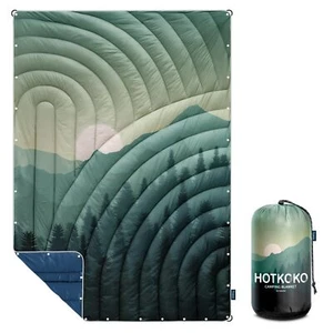 hotkoko Campingdecke, leichte Daunen Alternative Puffy Bedruckt Camping Bl - Bild 1 von 5