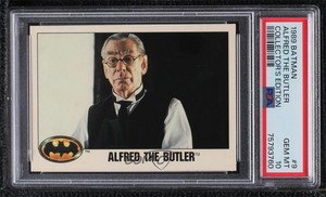 1989 Topps Batman Factory Set Glossy Alfred Pennyworth Michael Gough PSA 10 0nr3