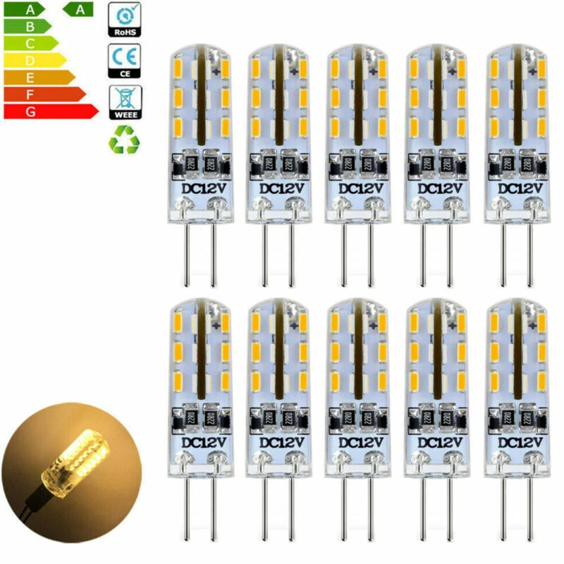 10x G4 3W LED culot de lampe ampoule blanc chaud DC 12V 3014 SMD Light Bulb - Photo 1/4