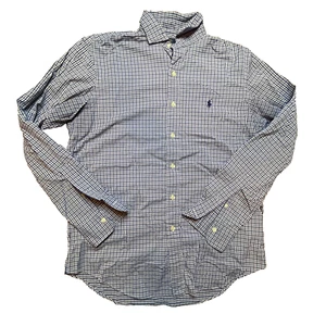 Camisa Polo Ralph Lauren Para Hombre Performance Botones Elastizada Azul Púrpura Cuadros - Imagen 1 de 12