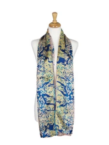 AamiraA Rose Strips Mulberry Chiffon Silk Stole Women Oblong Scarf Free Shipping - Picture 1 of 6