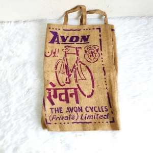 Vintage The Avon Cycle Automobile Advertising Jute Bag Rare Collectible Old CL88 - Picture 1 of 5