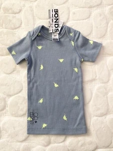 BNWT Bonds Boys Sz 1 Short Sleeved Stegosaurus Print Long T-shirt Ribbies - Picture 1 of 1