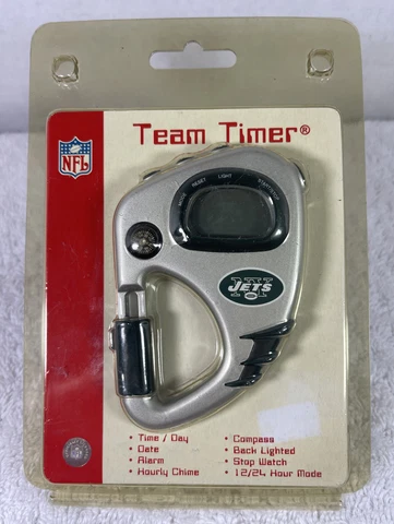 New- New York Jets- NFL Team Timer Clip, Compass, Stop Watch, Time, Alarm, Date Cover