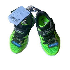 SPORT BY SKECHERS LIGHTS SIZE 6 GREEN/BLACK - Picture 1 of 8