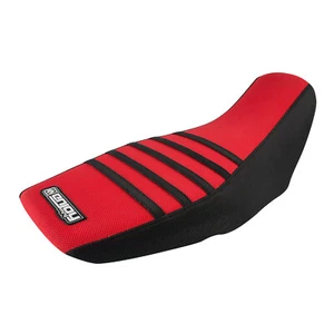 2013-2015 HONDA Grom MSX 125 SEAT COVER Enjoy MFG BLACK & RED w/ BLACK RIBS #116 - Picture 1 of 6