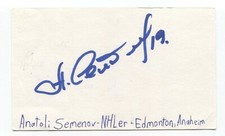 Anatoli Semenov Signed 3x5 Index Card Autographed Signature Hockey