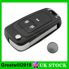 3 Button Flip Key Fob Case Remote +battery For Vauxhall Opel Astra J Gtc Cascade