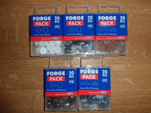 Forge Pack Screw Covers, Foldover/Plastidome Caps, to suit 6g-8g, Pack 20. - Picture 1 of 6