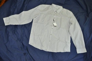Calvin Klein Mens Body Fit XXL Dress Shirt Pinstripe Long Sleeve Button Up NEW - Picture 1 of 6