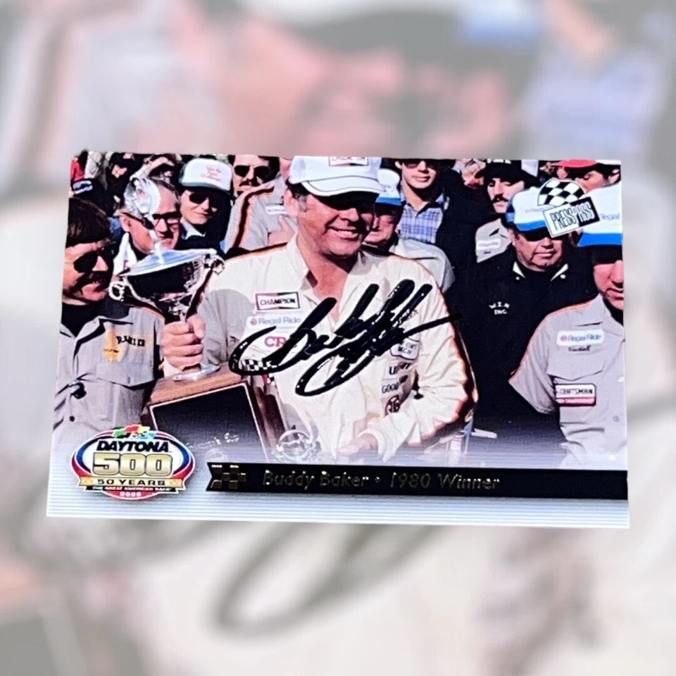 Buddy Baker 1980 DAYTONA 500 WINNER 2007 PRESS PAS #19 NASCAR autographed card - Image 1 of 1