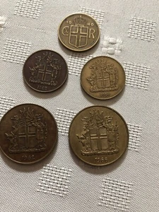 Insel Krunos 5 Münzen 1940, 1946, 1962x2 & 1966  - Bild 1 von 2