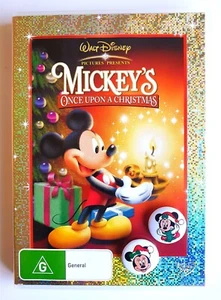 MICKEY'S Once Upon A Christmas DVD Walt Disney PAL R4 badge button pin Mouse vtg - Picture 1 of 10