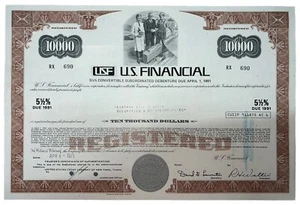 BUONO DA 10.000 $ DOLLARI - STATI UNITI - U.S. FINANCIAL 1971 - MOLTO RARO - - Foto 1 di 2