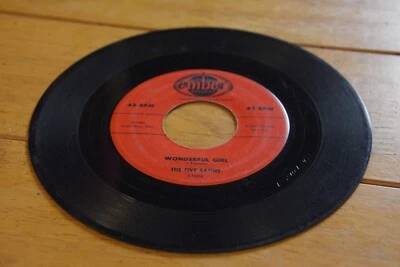 THE FIVE SATINS "WONDERFUL GIRL" 45 RPM 7" RECORD EMBER [mr3-d41-167] Foto 1 de 4