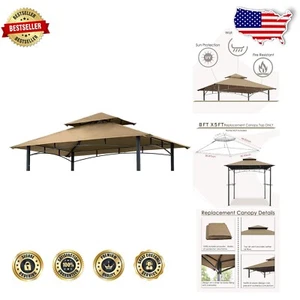Lightweight Khaki Grill Shelter Canopy Replacement - Fits Model L-GG001PST-F - Picture 1 of 7