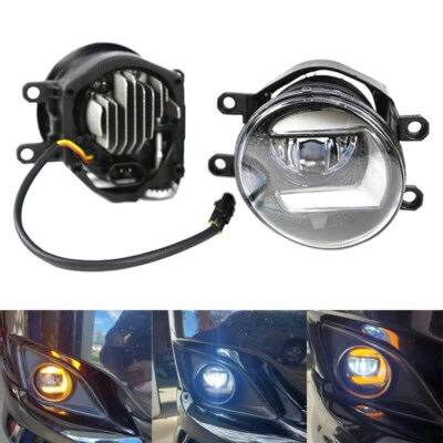 Luces antiniebla LED de doble color para Toyota Highlander Camry Corolla con cableado Foto 1 de 4