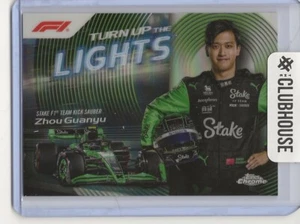 2024 Topps Cromo Fórmula 1 Zhou Guanyu Enciende las Luces #TUTL-7 SSP Estuche Golpeado - Imagen 1 de 2