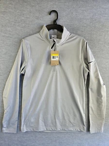 Nike Mens Small Victory Dri-Fit Half Zip 1/2 Golf Pullover FD5837-077 Light Gray - Picture 1 of 8