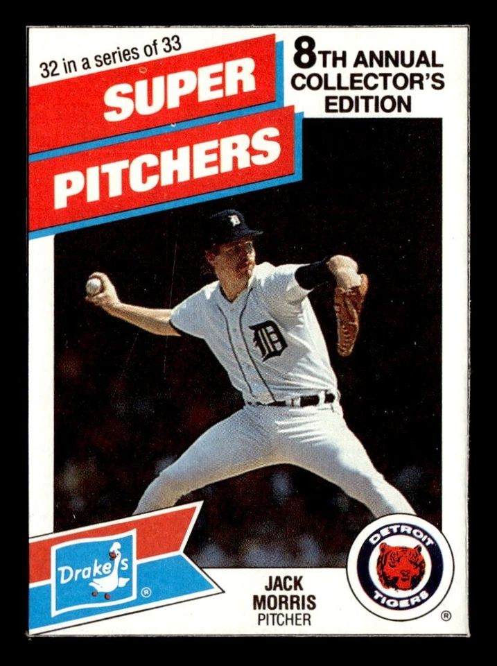 1988 Drake's Big Hitters/Super Pitchers #32 Jack Morris A010 - Image 1 of 2