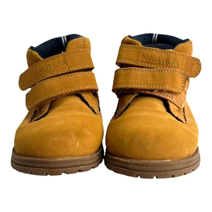 Nautica Chukka-Stiefelette Junge US 12 braun Wildleder verstellbarer Riemen Slipper - Bild 1 von 14