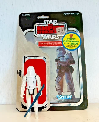 Kenner Star Wars Imperial Stormtrooper 1980 (Hoth Battle Gear) con reverso de 48 cartas Foto 1 de 4