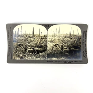 Antique WWI Photos Keystone View Co V18830 Red Fields of Slaughter Sloping Down - Picture 1 of 5