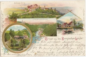 Litho Müngsten, Wuppertal, Solingen, Remscheid, Kaiser-Wilh.-Br., 1901 Alfhausen - Bild 1 von 2