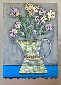 Bodegón.  Pintura acrílica original - Imagen 1 de 10