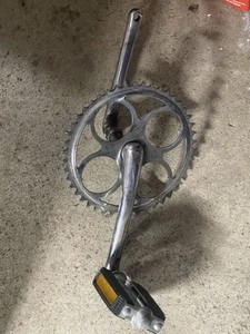 Vintage SCHWINN Crank Set Chrome Cloverleaf A S 15 46T - Picture 1 of 5