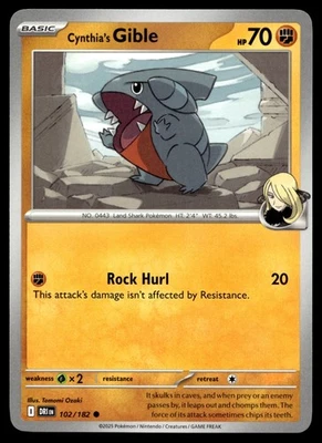 Cynthia's Gible 102/182 SV10: Destined Rivals - Image 1 of 2