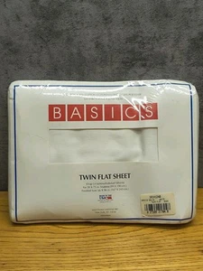 Westpoint Stevens Basics lenzuolo bianco doppio piatto senza ferro senza ferro - Foto 1 di 2