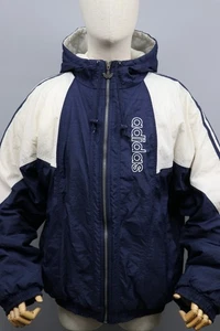 ADIDAS Vintage 90s Originals Insulated Navy Blue/White Bomber Jacket Mens Gr. L - Bild 1 von 20