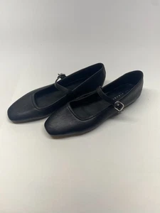 Marc Fisher Women's LTD Leather Mary Jane Flats Black Sz 10 M - Picture 1 of 10