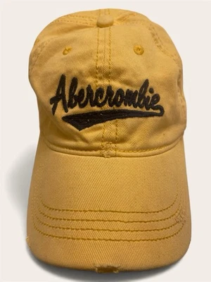 Gorra Abercrombie Vintage Niños Envejecida Amarilla Pequeña Logo Cursiva Foto 1 de 3