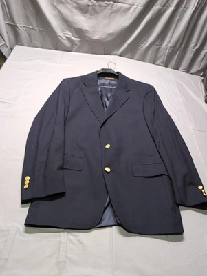 Blazer Brooks Brothers Para Hombres 41L Lana Brooksease Botón Dorado Clásico Hecho en EE. UU. Foto 1 de 4