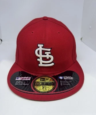 St. Louis Cardinals Hat Red New Era 59Fifty Baseball Cap Hat Size 7 3/4 - Image 1 of 4