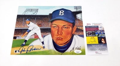 Johnny Podres Signed 8 x 10 Color Photo Dodgers JSA Auto DA042018 - Image 1 of 3