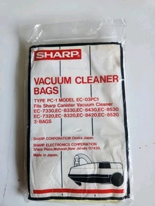 Sharp Original Staubsaugerbeutel 3 Stück PC-1 Kanister EC 8430 7030-8330 8420  - Bild 1 von 2
