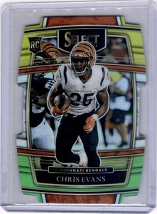 2021 Panini Select - Chris Evans #96 Green & Yellow Prizm Die-Cut (RC)  - Picture 1 of 2