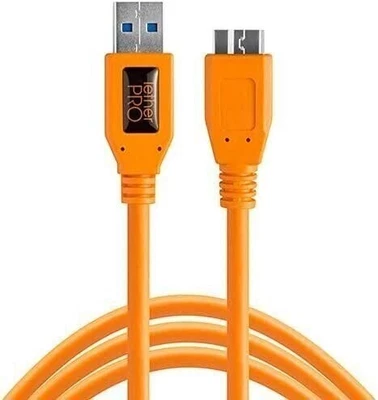 Tether Tools TetherPro USB 3.0 to Micro-B Cable, 15' (4,6m), High-Visibility... - Image 1 of 4